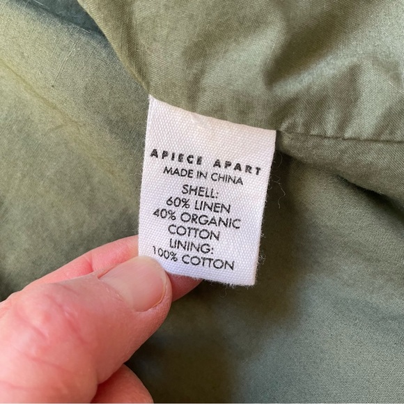 Apiece Apart oversized olive green linen blend blazer - Picture 13 of 16